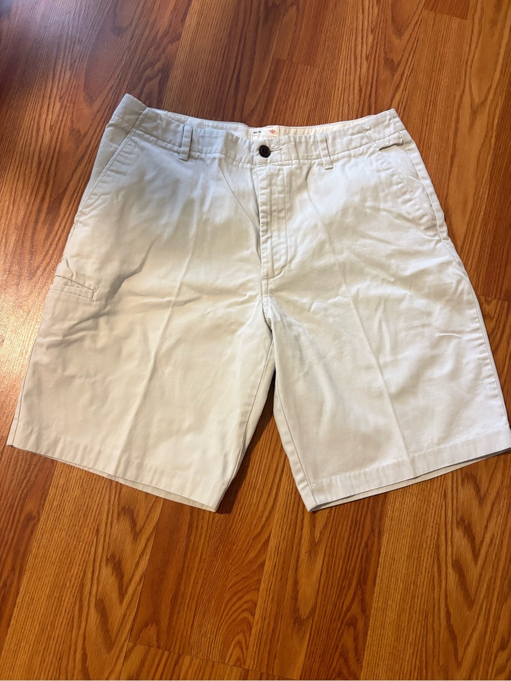 Dockers Men's Light Cream Flat-Front Chino Shorts